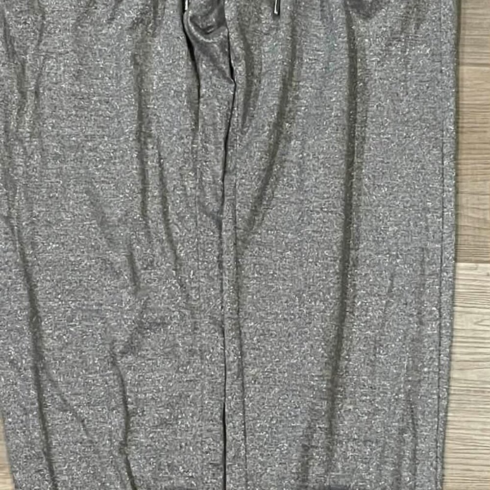 HTF Adam Selman Sport Hi-Rise Sweatpant Htr Grey Medium metallic - Picture 2 of 9
